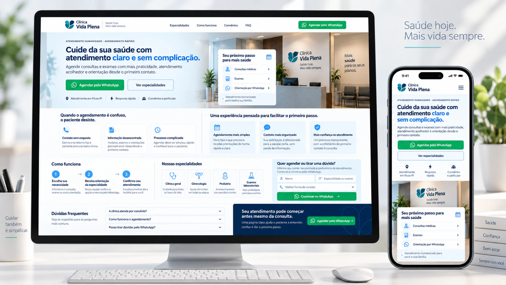 Exemplo demonstrativo de Landing Page profissional criada pela DataBrain